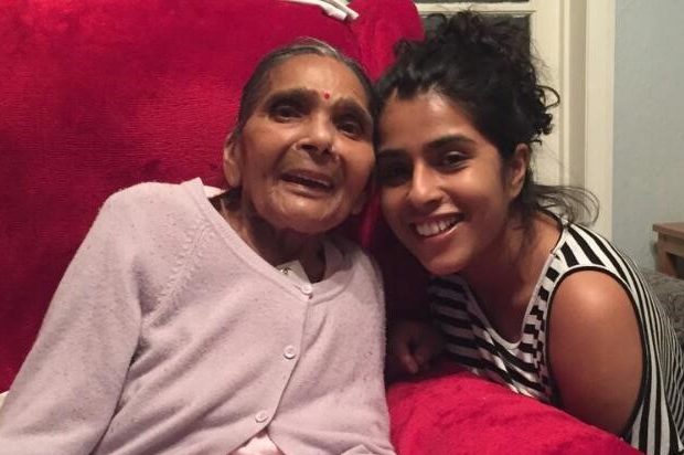 Picture of Nikita and her grandmother