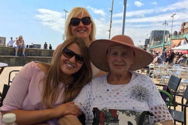 Photo of Georgia with her mother and grandmother